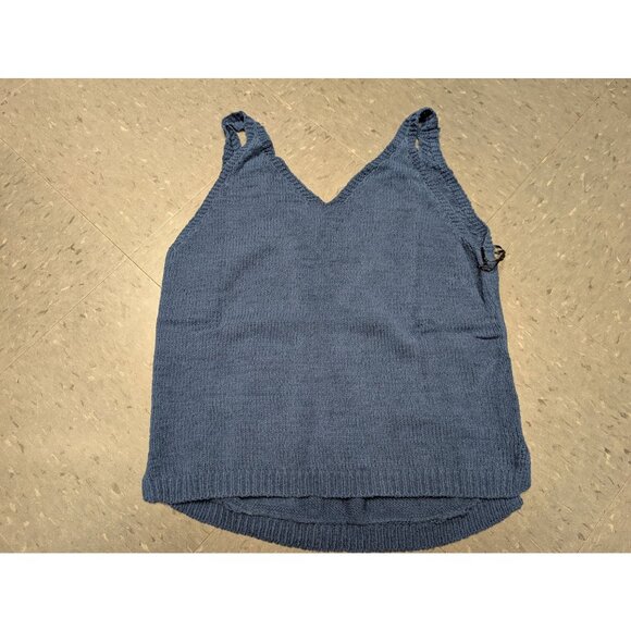DYI Women's Sweater Tank Top Navy Size Medium - Picture 5 of 8